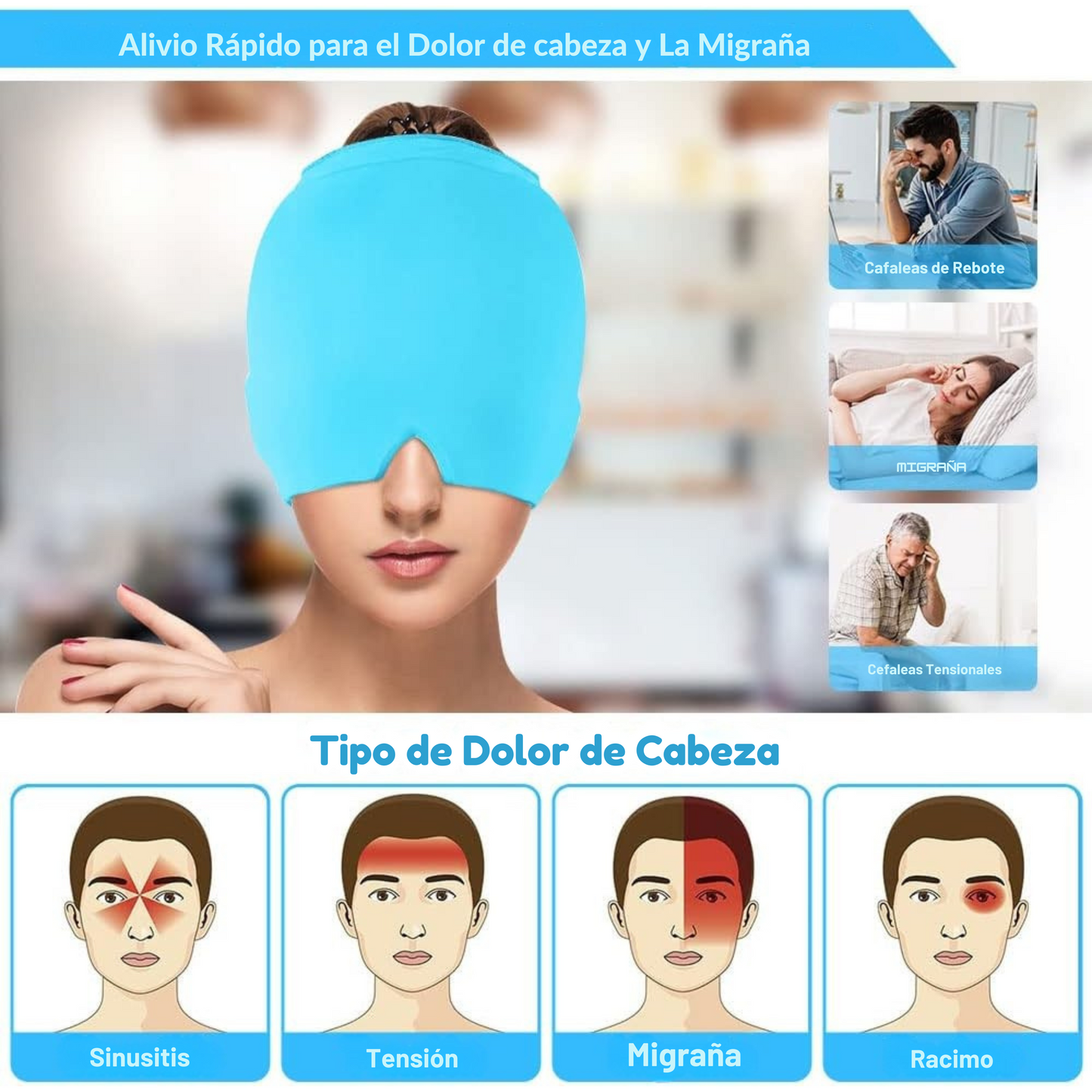 Gorro para Aliviar la Migraña
